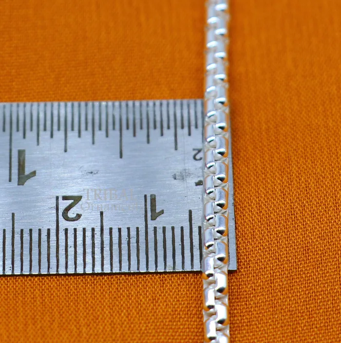 TRIBAL ORNAMENTS Necklaces 3mm 925 sterling silver handmade amazing stylish delicate solid Rolo high quality chains necklace best gifting unisex necklace chain ch223 TRIBAL ORNAMENTS Necklaces 3mm 925 sterling silver handmade amazing stylish delicate solid Rolo high quality chains necklace best gifting unisex necklace chain ch223