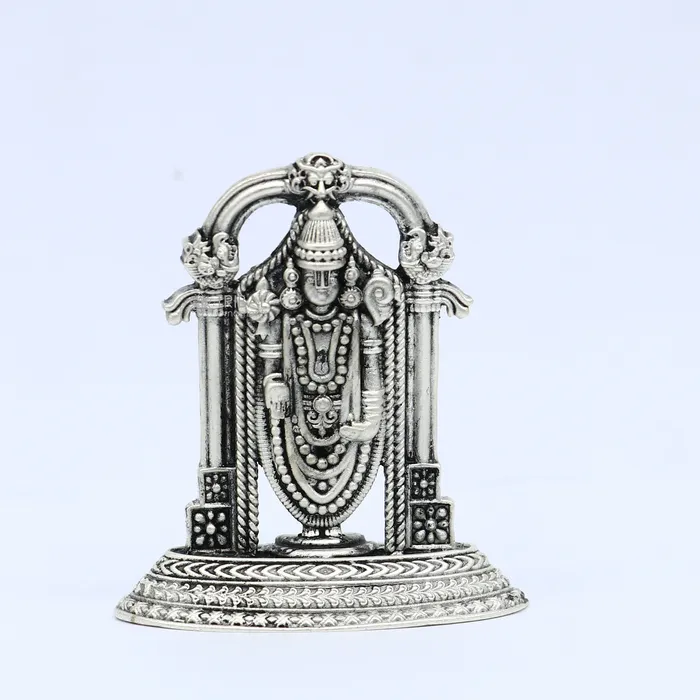 TRIBAL ORNAMENTS Necklaces 51cm 925 sterling silver stylish divine Venkateswara idol tirupati balaji statue sculpture figurine amazing crafted statue gift art733