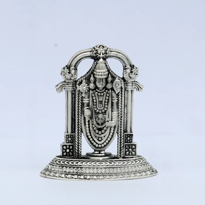 TRIBAL ORNAMENTS Necklaces 51cm 925 sterling silver stylish divine Venkateswara idol tirupati balaji statue sculpture figurine amazing crafted statue gift art733