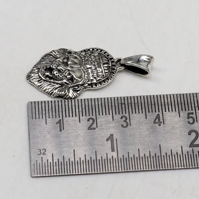 TRIBAL ORNAMENTS Necklaces 925 fine pure silver idol God Vishnu Narsimha pendant stylish customized pendant best gifting locket oxidized pendant necklace nsp425