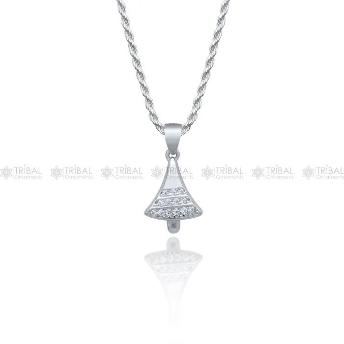 TRIBAL ORNAMENTS Necklaces 925 Sterling silver christmas diamond cubic zirconia stone pendant nsp983 TRIBAL ORNAMENTS Necklaces 925 Sterling silver christmas diamond cubic zirconia stone pendant nsp983