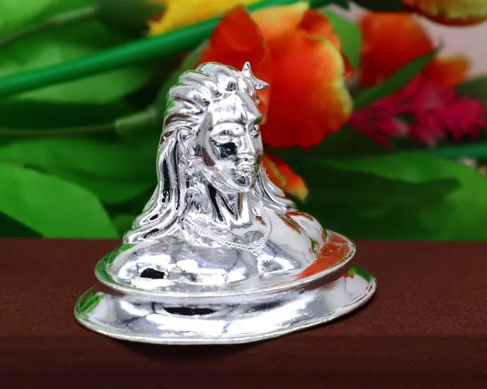TRIBAL ORNAMENTS Necklaces 925 Sterling silver handmade hindu Lord Shiva divine statue figurine puja articles best silver sculpture article for home and car art601 TRIBAL ORNAMENTS Necklaces 925 Sterling silver handmade hindu Lord Shiva divine statue figurine puja articles best silver sculpture article for home and car art601