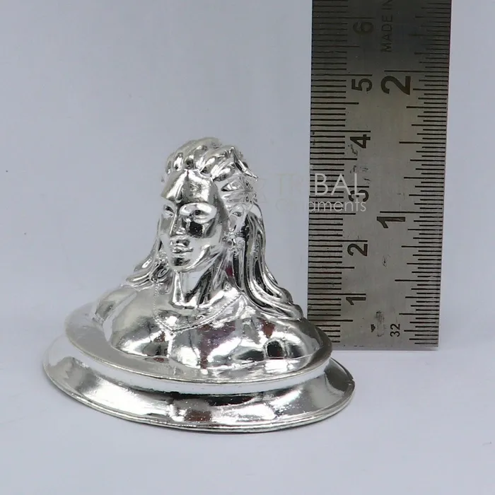 TRIBAL ORNAMENTS Necklaces 925 Sterling silver handmade hindu Lord Shiva divine statue figurine puja articles best silver sculpture article for home and car art601 TRIBAL ORNAMENTS Necklaces 925 Sterling silver handmade hindu Lord Shiva divine statue figurine puja articles best silver sculpture article for home and car art601