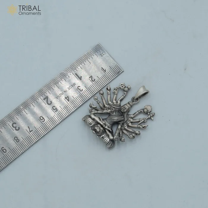TRIBAL ORNAMENTS Necklaces 925 sterling silver handmade lord shiva mahakalPendant with chain tribal jewellery nsp1006