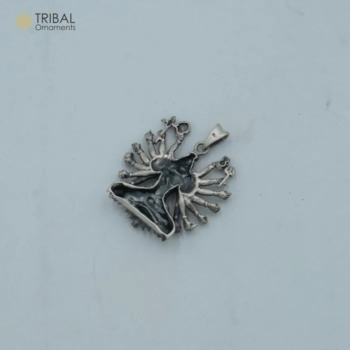 TRIBAL ORNAMENTS Necklaces 925 sterling silver handmade lord shiva mahakalPendant with chain tribal jewellery nsp1006