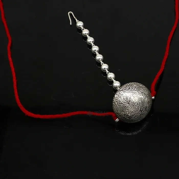 TRIBAL ORNAMENTS Necklaces 925 sterling silver handmade traditional Ethnic Mangtika mangtika is a stunning and elegant piece of hair head jewelry brides gift MT32 TRIBAL ORNAMENTS Necklaces 925 sterling silver handmade traditional Ethnic Mangtika mangtika is a stunning and elegant piece of hair head jewelry brides gift MT32