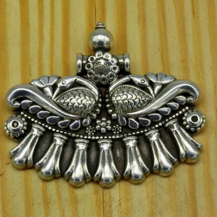 TRIBAL ORNAMENTS Necklaces 925 sterling silver handmade vintage design customized peacock pendant amazing oxidized tribal ethnic jewelry personalized gift nsp403