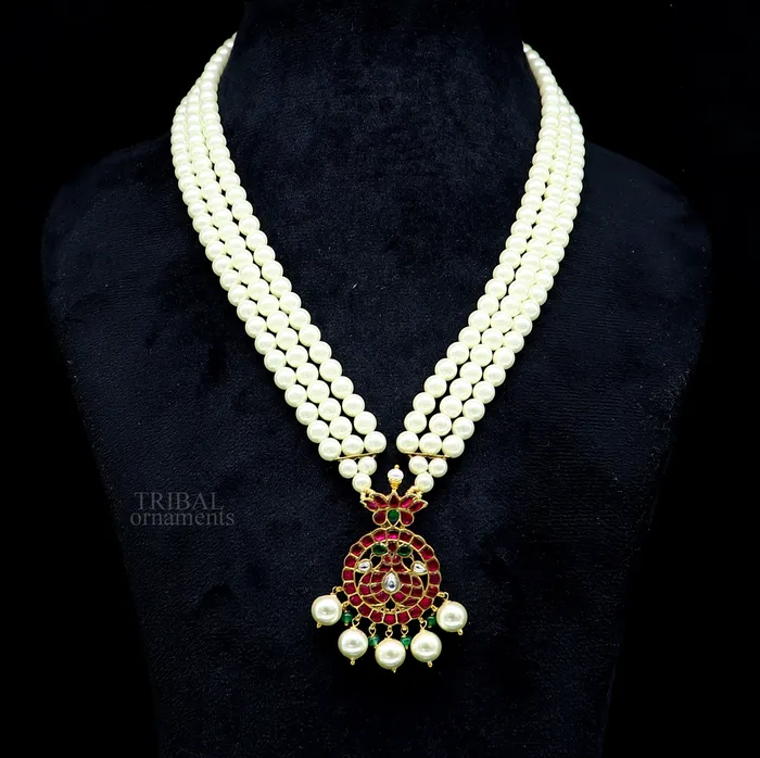TRIBAL ORNAMENTS Necklaces Gold polished over 925 sterling silver kundan jadau necklace customized work pearls necklace brides ethnic belly dance jewelry set330 TRIBAL ORNAMENTS Necklaces Gold polished over 925 sterling silver kundan jadau necklace customized work pearls necklace brides ethnic belly dance jewelry set330