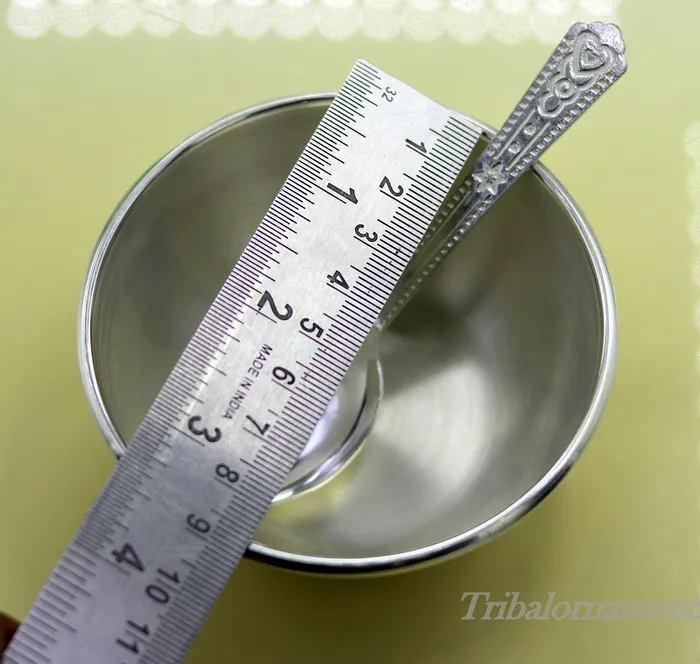 TRIBAL ORNAMENTS Necklaces Handmade 999 fine solid silver bowl tray for baby food pure silver vessels silver utensils home and kitchen accessories india sv27