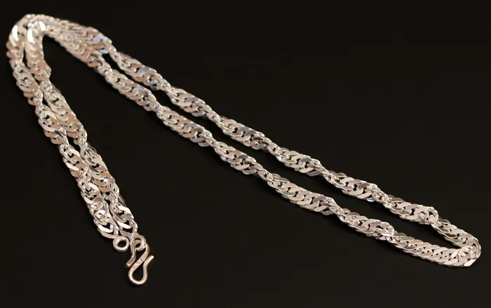 TRIBAL ORNAMENTS Necklaces Handmade sterling silver twisted design solid 24 inches long chain necklace for unisex amazing stylish gorgeous gifting necklace ch73 TRIBAL ORNAMENTS Necklaces Handmade sterling silver twisted design solid 24 inches long chain necklace for unisex amazing stylish gorgeous gifting necklace ch73