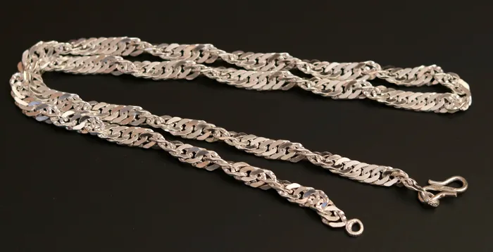 TRIBAL ORNAMENTS Necklaces Handmade sterling silver twisted design solid 24 inches long chain necklace for unisex amazing stylish gorgeous gifting necklace ch73 TRIBAL ORNAMENTS Necklaces Handmade sterling silver twisted design solid 24 inches long chain necklace for unisex amazing stylish gorgeous gifting necklace ch73