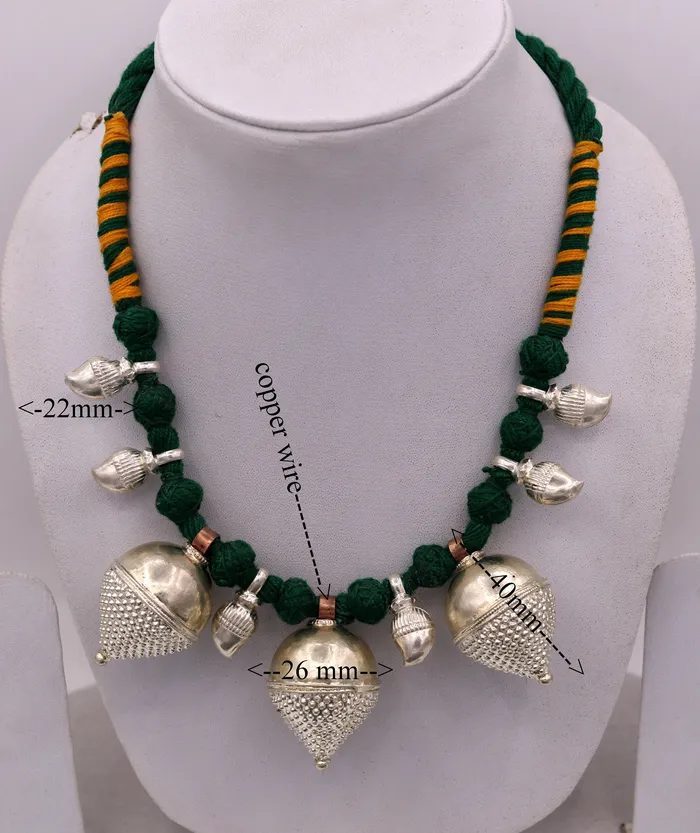 TRIBAL ORNAMENTS Necklaces Indian tribal handmade sterling silver gorgeous necklace vintage antique stylish tribal necklace belly dance jewelry set31