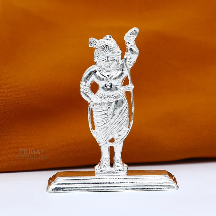 TRIBAL ORNAMENTS Necklaces Silver lord krishna narayan avtar shri Nathji statue figurine solid silver article best gift for dcor your car front for blessing art455