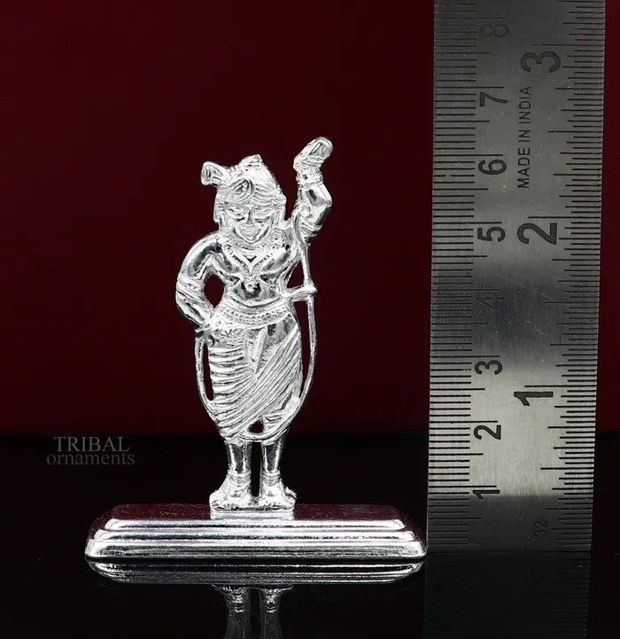 TRIBAL ORNAMENTS Necklaces Silver lord krishna narayan avtar shri Nathji statue figurine solid silver article best gift for dcor your car front for blessing art455