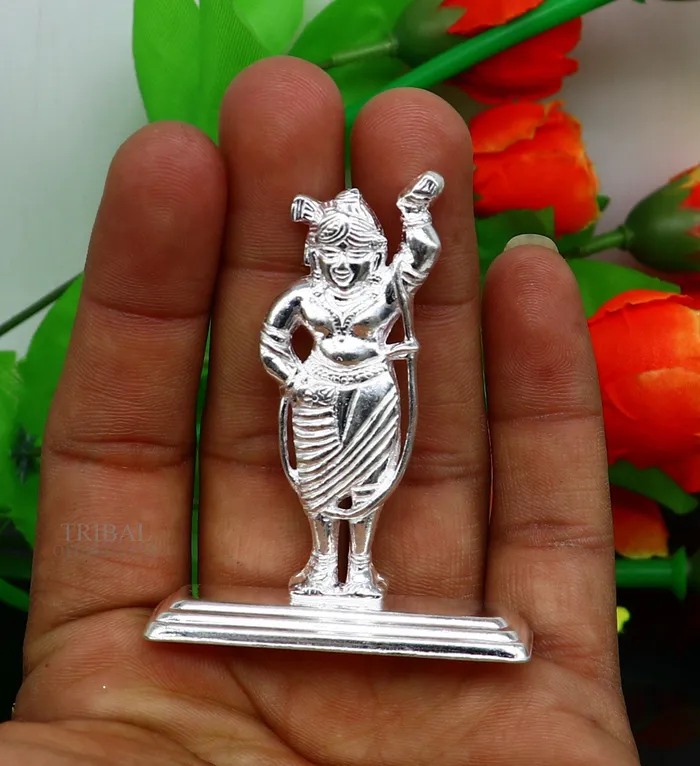 TRIBAL ORNAMENTS Necklaces Silver lord krishna narayan avtar shri Nathji statue figurine solid silver article best gift for dcor your car front for blessing art455