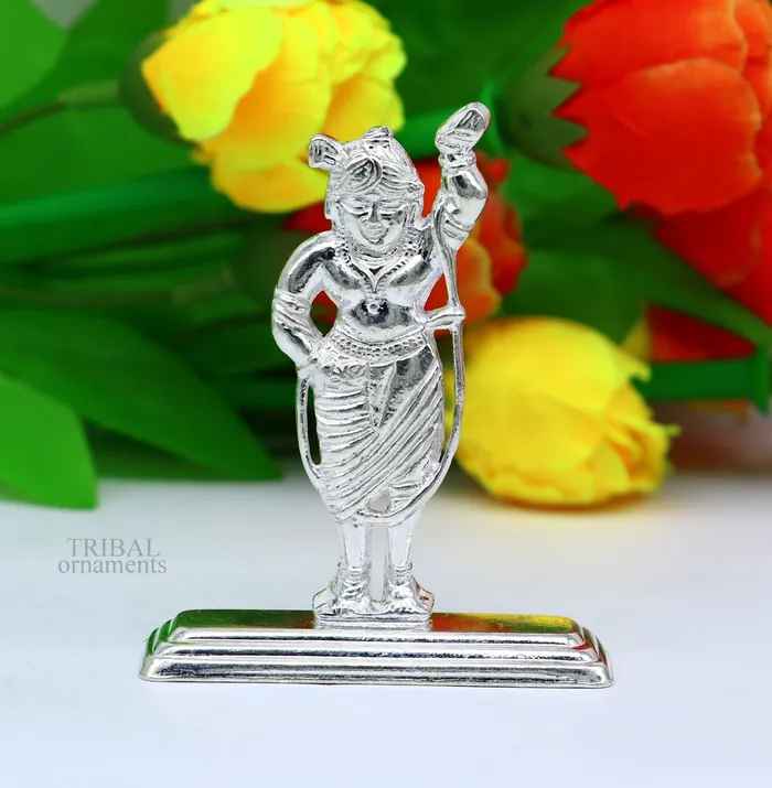 TRIBAL ORNAMENTS Necklaces Silver lord krishna narayan avtar shri Nathji statue figurine solid silver article best gift for dcor your car front for blessing art455