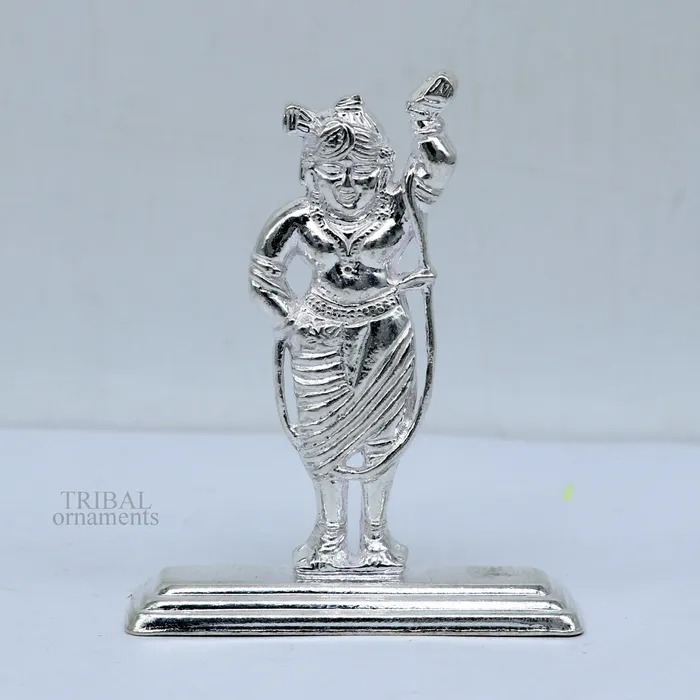 TRIBAL ORNAMENTS Necklaces Silver lord krishna narayan avtar shri Nathji statue figurine solid silver article best gift for dcor your car front for blessing art455