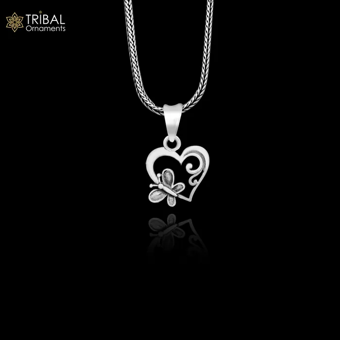 TRIBAL ORNAMENTS Necklaces solid 925 sterling silver heart pendant excellent unique design stylish unisex personalized gift pendant jewelry ssp1690