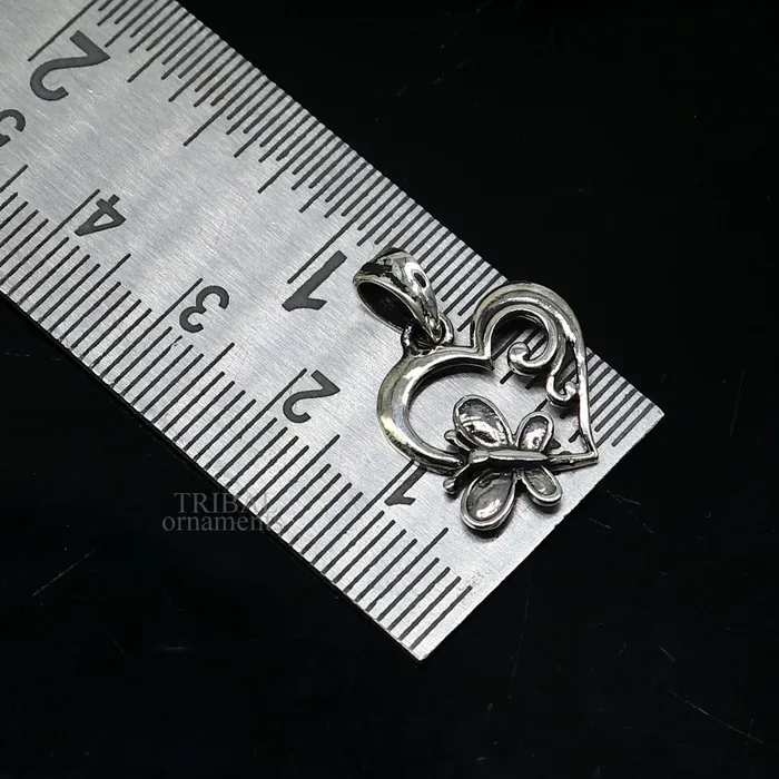 TRIBAL ORNAMENTS Necklaces solid 925 sterling silver heart pendant excellent unique design stylish unisex personalized gift pendant jewelry ssp1690