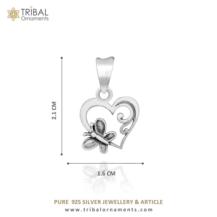 TRIBAL ORNAMENTS Necklaces solid 925 sterling silver heart pendant excellent unique design stylish unisex personalized gift pendant jewelry ssp1690