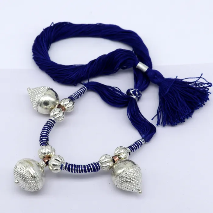 TRIBAL ORNAMENTS Necklaces Solid sterling silver gorgeous vintage tribal Indian traditional look necklace stylish choker necklace belly dance jewelry set179