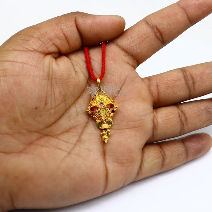 TRIBAL ORNAMENTS Necklaces Traditional cultural filigree work trendy 22kt yellow gold functional pendant amazing ethnic brides pendant jewelry gp28 TRIBAL ORNAMENTS Necklaces Traditional cultural filigree work trendy 22kt yellow gold functional pendant amazing ethnic brides pendant jewelry gp28