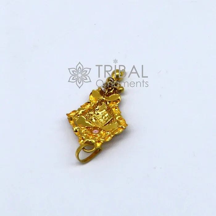 TRIBAL ORNAMENTS Necklaces Traditional cultural filigree work trendy 22kt yellow gold functional pendant amazing ethnic brides pendant jewelry gp28