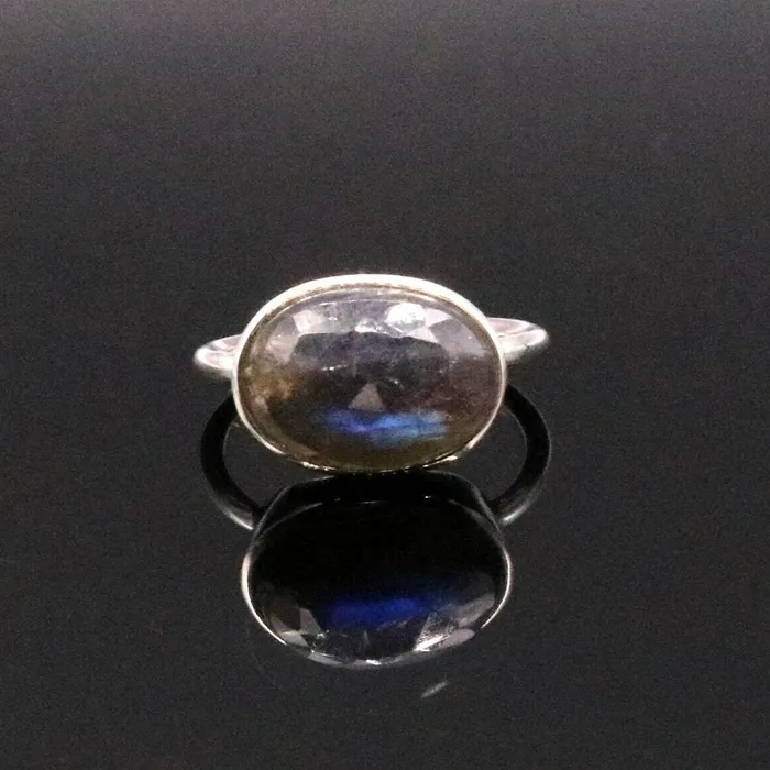 TRIBAL ORNAMENTS Rings Excellent blue fire labradorite stone 925 solid silver ring unisex band sr152 TRIBAL ORNAMENTS Rings Excellent blue fire labradorite stone 925 solid silver ring unisex band sr152