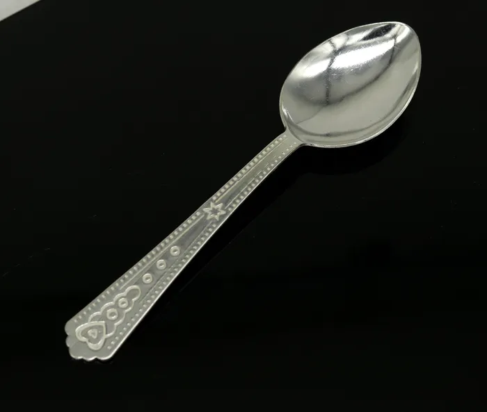 TRIBAL ORNAMENTS Rings Pure sterling silver handmade solid silver spoon kitchen utensils vessels silver has antibacterial properties keep stay healthy sv57