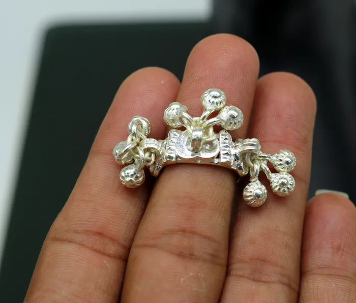 TRIBAL ORNAMENTS Rings Sterling silver handmade charm ring excellent customized noisy bells drops personalized bridesmaid girls womens jewelry sr258