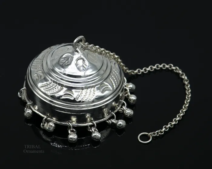 TRIBAL ORNAMENTS Solid Silver chattar or chhatra silver umbrella god temple art Gorgeous hand craved Solid silver temple article temple utensils su628 Rings