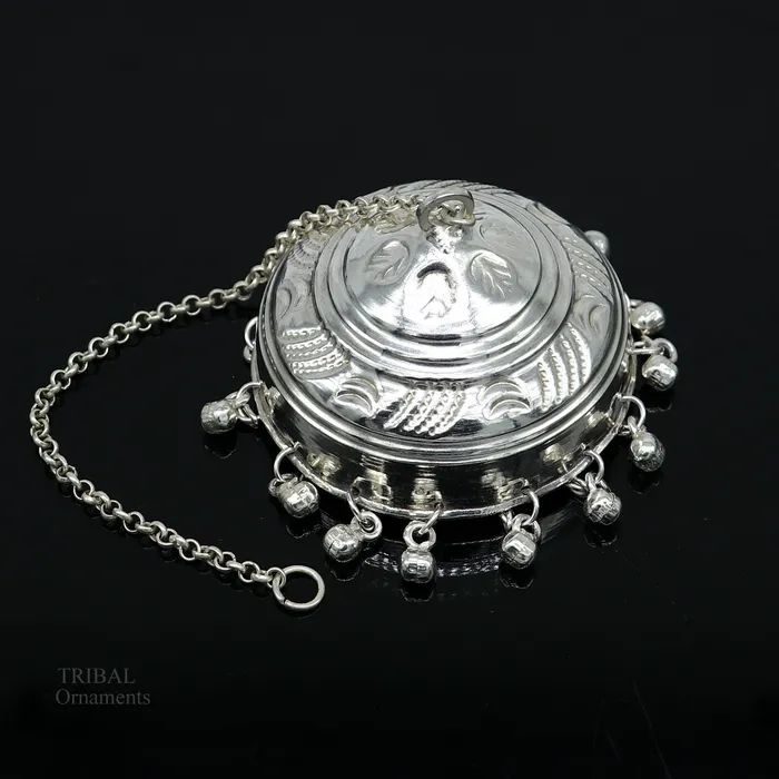 TRIBAL ORNAMENTS Solid Silver chattar or chhatra silver umbrella god temple art Gorgeous hand craved Solid silver temple article temple utensils su628 Rings