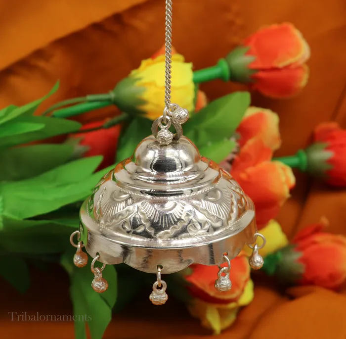 Vintage design solid Silver chattar or chhatra silver umbrella god temple art Gorgeous hand craved Solid silver temple article su516 TRIBAL ORNAMENTS Rings Vintage design solid Silver chattar or chhatra silver umbrella god temple art Gorgeous hand craved Solid silver temple article su516 TRIBAL ORNAMENTS Rings