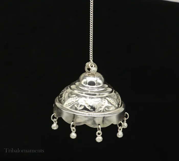 Vintage design solid Silver chattar or chhatra silver umbrella god temple art Gorgeous hand craved Solid silver temple article su516 TRIBAL ORNAMENTS Rings