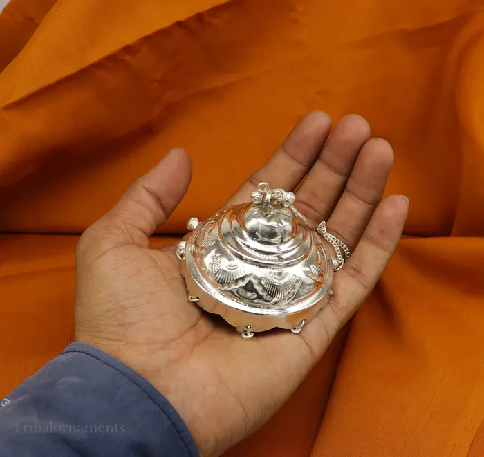 Vintage design solid Silver chattar or chhatra silver umbrella god temple art Gorgeous hand craved Solid silver temple article su516 TRIBAL ORNAMENTS Rings