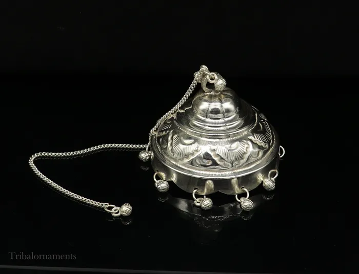 Vintage design solid Silver chattar or chhatra silver umbrella god temple art Gorgeous hand craved Solid silver temple article su516 TRIBAL ORNAMENTS Rings