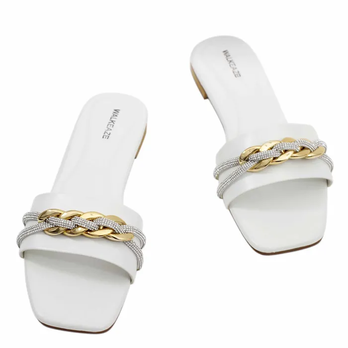 Walkeaze Earrings Women Formal Slippers 39813S