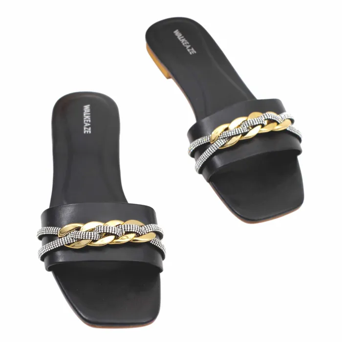 Walkeaze Earrings Women Formal Slippers 39813S