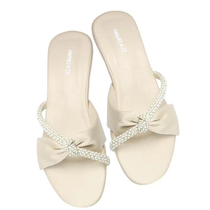 Walkeaze Earrings Women Formal Slippers 40102S