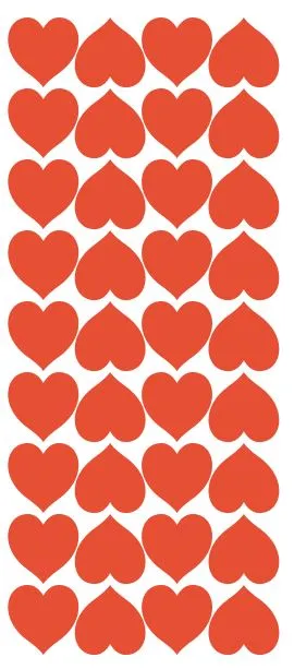 Winter Park Products Orange Heart Stickers 1 DC20035 Necklaces