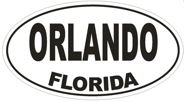 Winter Park Products Rings STD1611 Orlando Florida Oval Bumper Sticker