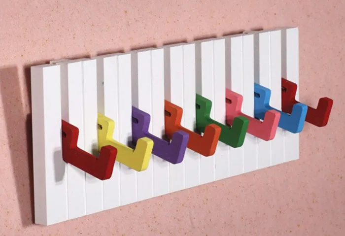 WZB Global Store Earrings Piano Keyboard Wall Hooks